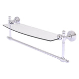 Retro Wave Collection Glass Vanity Shelf with Integrated Towel Bar