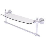Retro Wave Collection Glass Vanity Shelf with Integrated Towel Bar