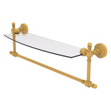 Retro Wave Collection Glass Vanity Shelf with Integrated Towel Bar
