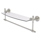 Retro Wave Collection Glass Vanity Shelf with Integrated Towel Bar
