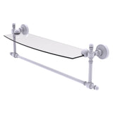 Retro Wave Collection Glass Vanity Shelf with Integrated Towel Bar