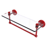 Southbeach Collection Glass Vanity Shelf with Integrated Towel Bar