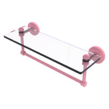 Southbeach Collection Glass Vanity Shelf with Integrated Towel Bar