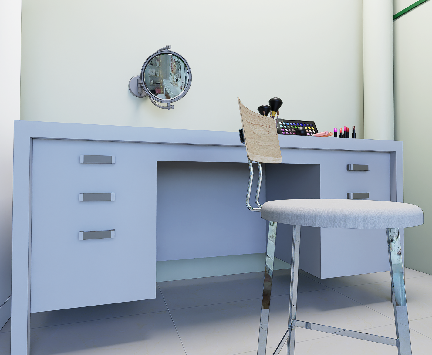 8 Inch Wall Mounted Make-Up Mirror