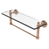 Waverly Place Collection Glass Vanity Shelf with Integrated Towel Bar