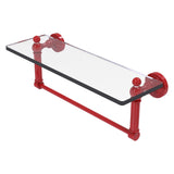 Waverly Place Collection Glass Vanity Shelf with Integrated Towel Bar