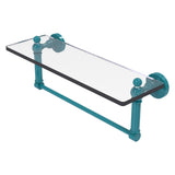 Waverly Place Collection Glass Vanity Shelf with Integrated Towel Bar