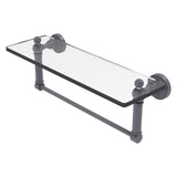 Waverly Place Collection Glass Vanity Shelf with Integrated Towel Bar
