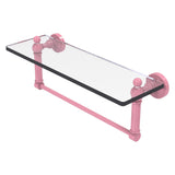 Waverly Place Collection Glass Vanity Shelf with Integrated Towel Bar