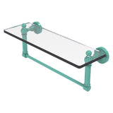 Waverly Place Collection Glass Vanity Shelf with Integrated Towel Bar