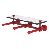 Waverly Place Collection Horizontal Reserve 3 Roll Toilet Paper Holder with Glass Shelf