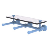 Waverly Place Collection Horizontal Reserve 3 Roll Toilet Paper Holder with Glass Shelf