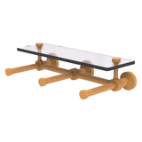 Waverly Place Collection Horizontal Reserve 3 Roll Toilet Paper Holder with Glass Shelf