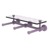 Waverly Place Collection Horizontal Reserve 3 Roll Toilet Paper Holder with Glass Shelf