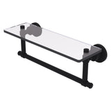 Washington Square Collection Glass Vanity Shelf with Integrated Towel Bar