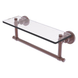 Washington Square Collection Glass Vanity Shelf with Integrated Towel Bar