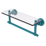 Washington Square Collection Glass Vanity Shelf with Integrated Towel Bar