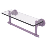 Washington Square Collection Glass Vanity Shelf with Integrated Towel Bar