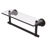 Washington Square Collection Glass Vanity Shelf with Integrated Towel Bar
