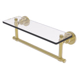 Washington Square Collection Glass Vanity Shelf with Integrated Towel Bar
