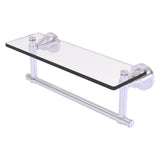 Washington Square Collection Glass Vanity Shelf with Integrated Towel Bar