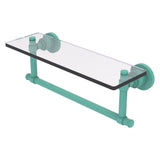 Washington Square Collection Glass Vanity Shelf with Integrated Towel Bar