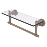 Washington Square Collection Glass Vanity Shelf with Integrated Towel Bar