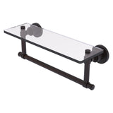 Washington Square Collection Glass Vanity Shelf with Integrated Towel Bar