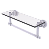 Washington Square Collection Glass Vanity Shelf with Integrated Towel Bar