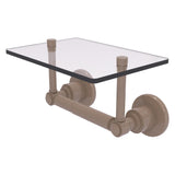 Washington Square Collection Two Post Toilet Tissue Holder with Glass Shelf