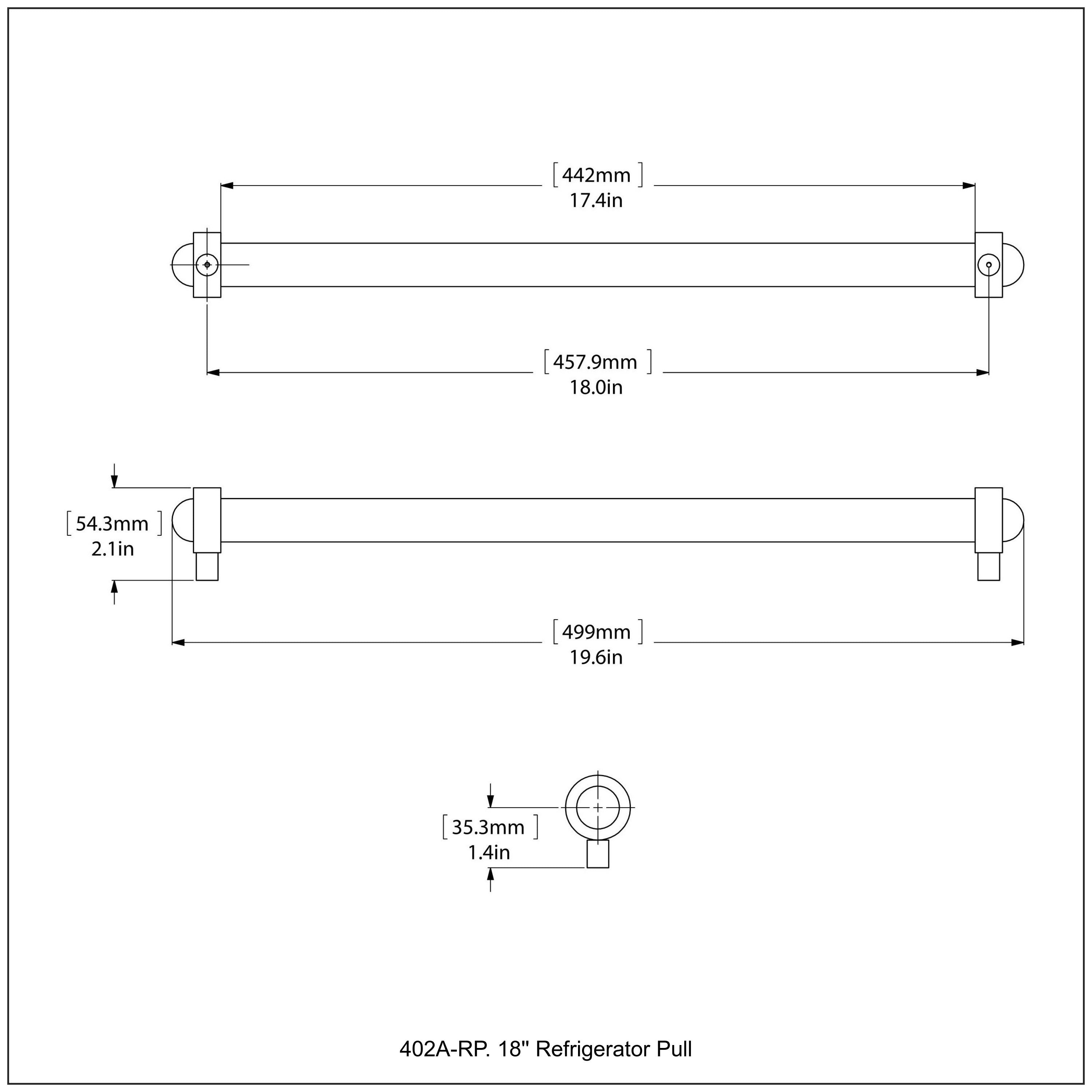 18 Inch Refrigerator Pull