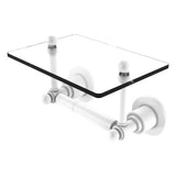 Astor Place Collection Two Post Toilet Tissue Holder with Glass Shelf