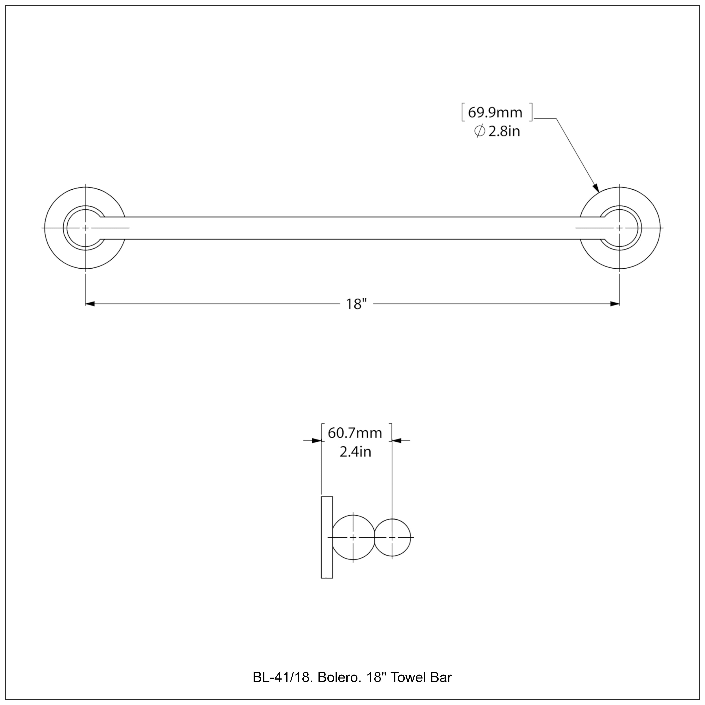 Bolero Collection Towel Bar