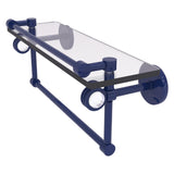 Clearview Collection Glass Shelf with Gallery Rail and Towel Bar with Dotted Accents