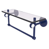 Clearview Collection Glass Shelf with Towel Bar with Twisted Accents