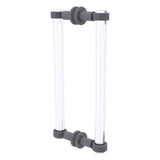 Clearview Collection Back to Back Shower Door Pull with Grooved Accents