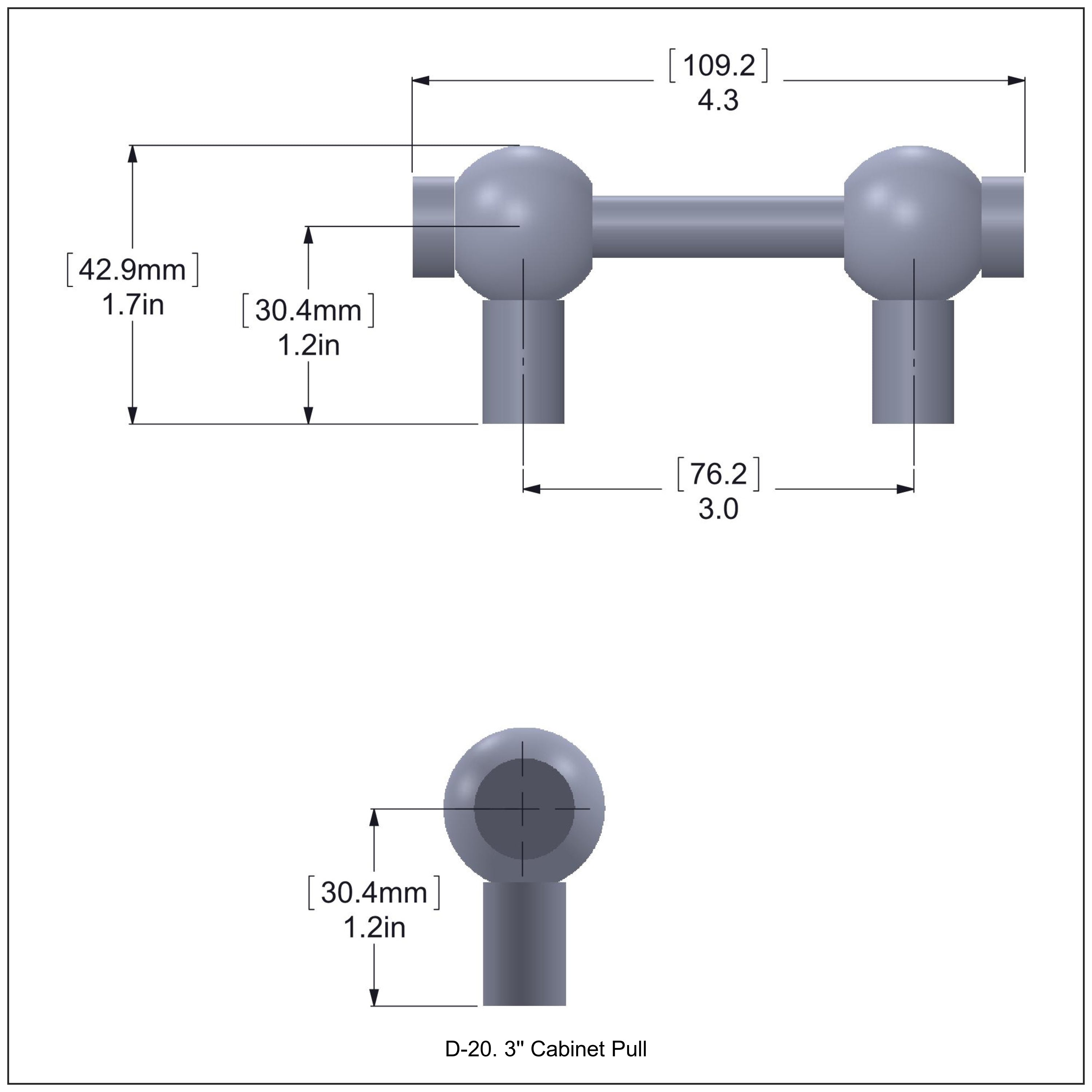 3 Inch Cabinet Pull