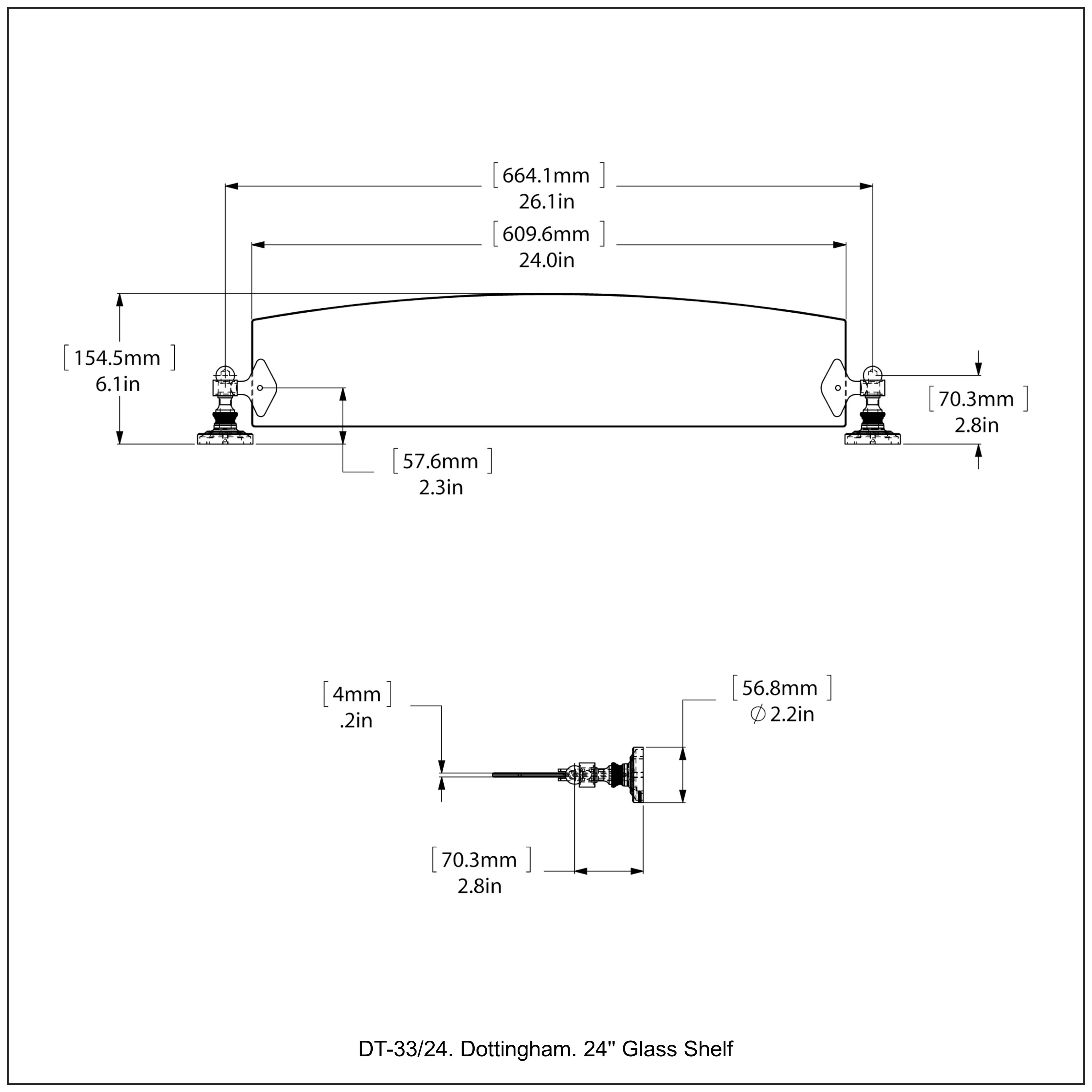Dottingham Collection Glass Shelf