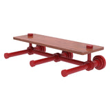 Dottingham Collection Horizontal Reserve 3 Roll Toilet Paper Holder with Wood Shelf