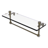 Foxtrot Collection Glass Vanity Shelf with Integrated Towel Bar
