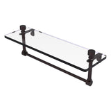 Foxtrot Collection Glass Vanity Shelf with Integrated Towel Bar