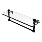 Foxtrot Collection Glass Vanity Shelf with Integrated Towel Bar