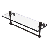 Foxtrot Collection Glass Vanity Shelf with Integrated Towel Bar