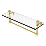 Foxtrot Collection Glass Vanity Shelf with Integrated Towel Bar