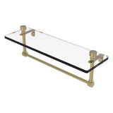 Foxtrot Collection Glass Vanity Shelf with Integrated Towel Bar