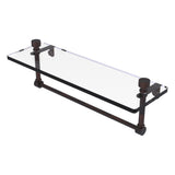 Foxtrot Collection Glass Vanity Shelf with Integrated Towel Bar