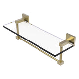Montero Collection Glass Vanity Shelf with Integrated Towel Bar