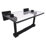 Montero 2 Post Toilet Paper Holder with Glass Shelf