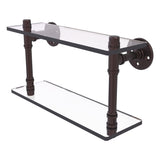 Pipeline Collection Double Glass Shelf
