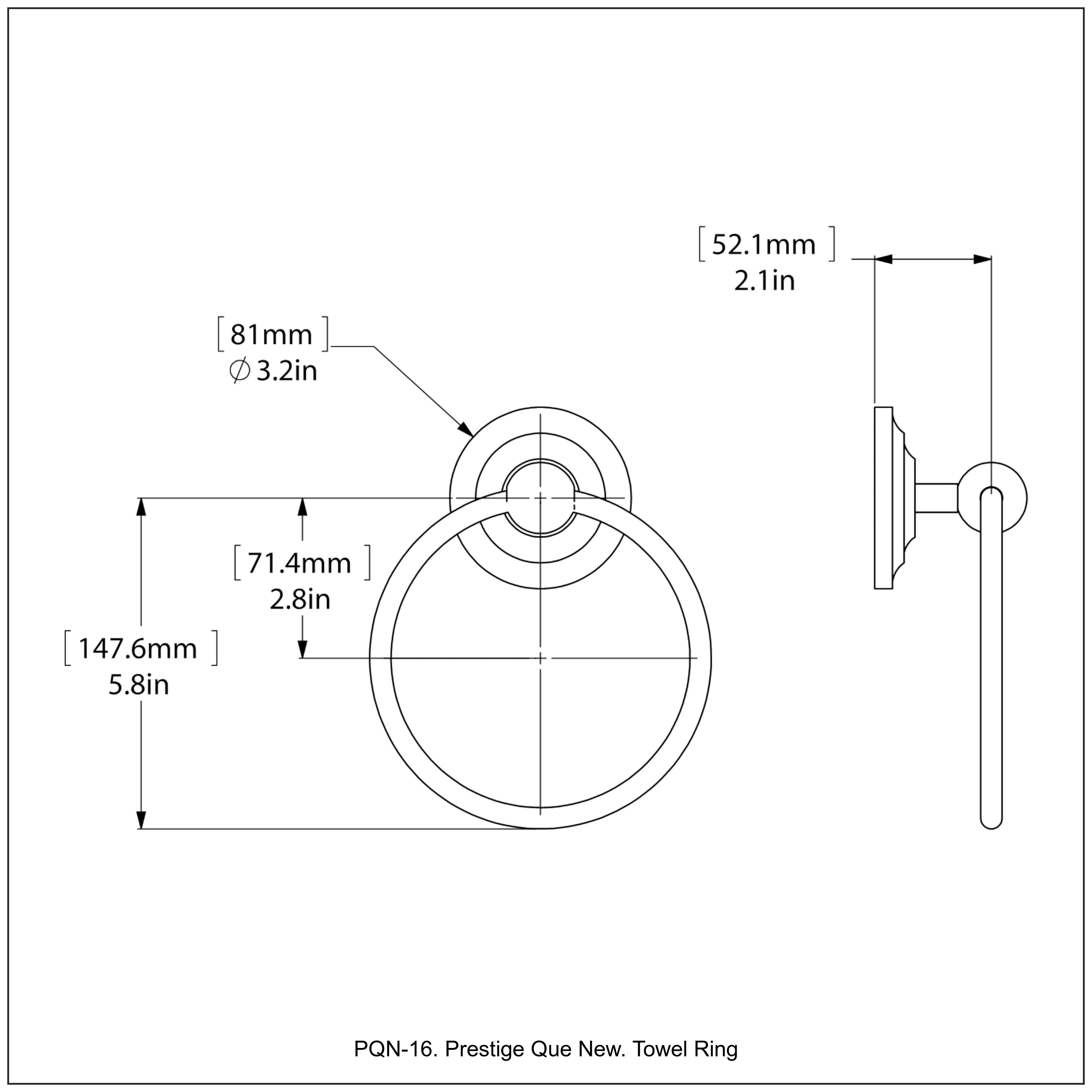 Prestige Que New Towel Ring